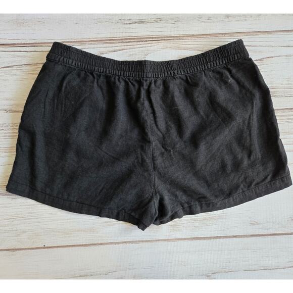 Old Navy High Waist Black Linen Shorts sz L - Picture 3 of 3